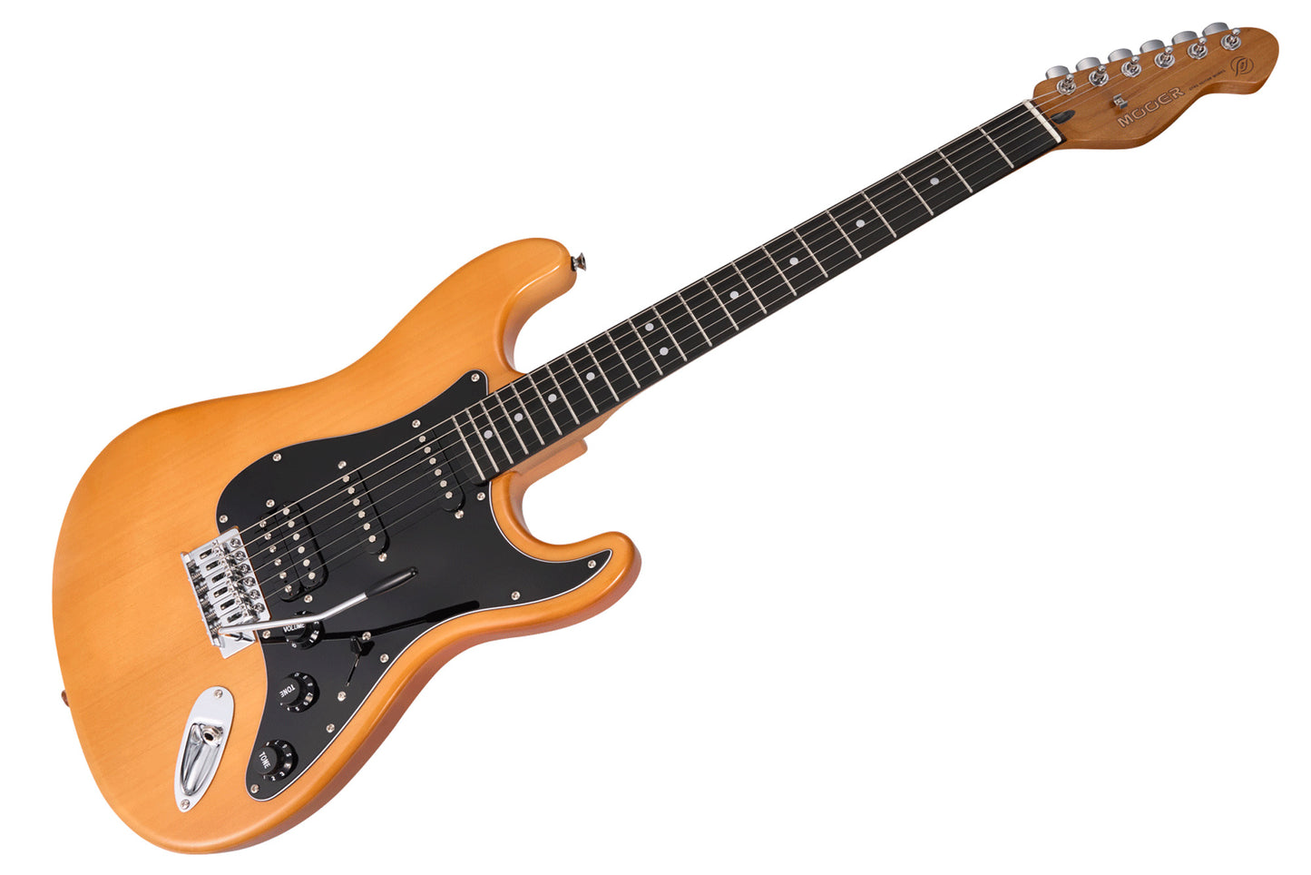 MOOER MSC10 ELITE, corps peuplier, manche érable torréfié satiné, touche ébène tech, naturel brillant, avec housse