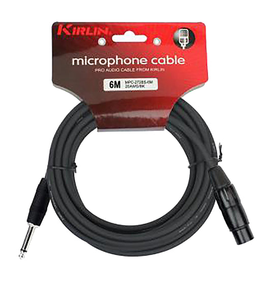 Câble micro ENTRY XLR femelle/Jack mono, 6 mètres, noir