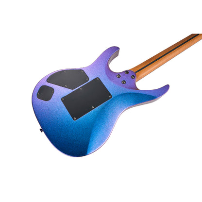 MOOER MMT100, corps aulne américain, manche érable torréfié, touche palissandre, aurora purple, avec housse