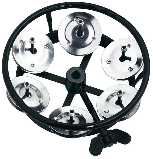 Tambourin charleston pro 5", cymbalettes acier inoxydable, noir