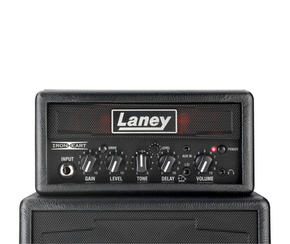Ampli guitare MINISTACK-IRON stéréo 2x 3W, look Ironheart, 4 x HP 3", 2 canaux, connectique LSI, noir