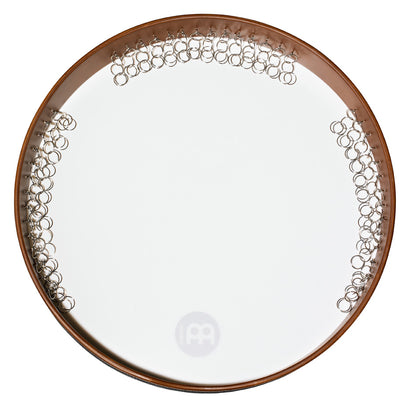 Daf 20"x2.5", corps en hévéa, peau synthétique True Feel, avec anneaux métalliques, pré-accordé, African Brown