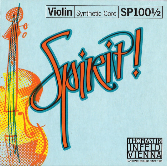 Jeu Spirit pour violon 1/2 (MI âme acier filée étain plaqué avec boule amovible)