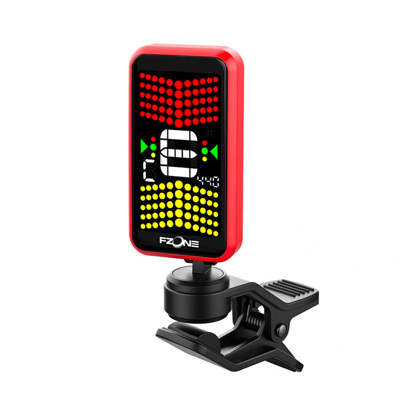 Accordeur clip multi-modes (chromatique, guitare, basse, ukulélé, violon), écran couleur VA-LCD haute qualité, rouge