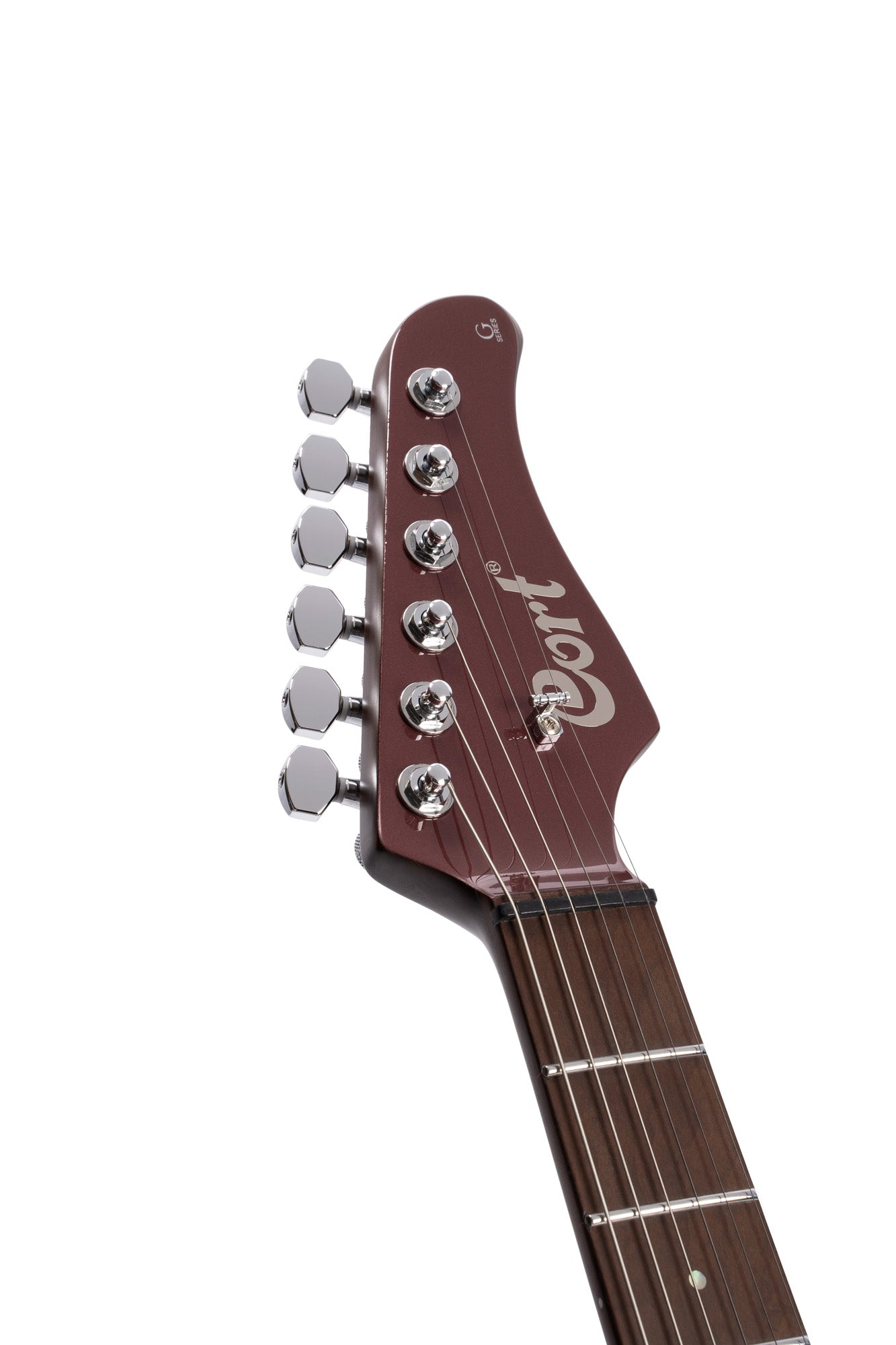 G300 PRO, corps tilleul, table érable massif, manche et touche érable torréfié, 2 micros Seymour Duncan, bourgogne vif