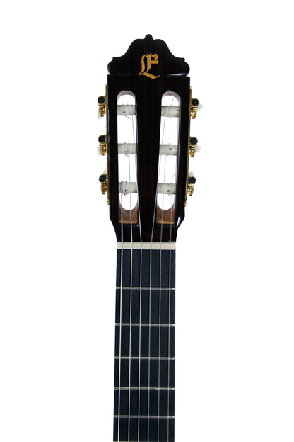 CONSERVATORY SP, table épicéa massif, f/e palissandre indien massif, barrage lattice, touche ébène, soft case