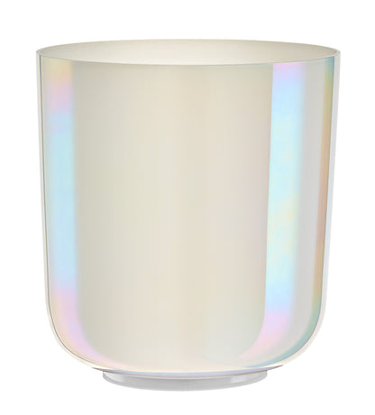 SINGING BOWL SONIC ENERGY ESSENCE CRYSTAL 7" NOTE B3, CRÈME, CHAKRA COURONNE