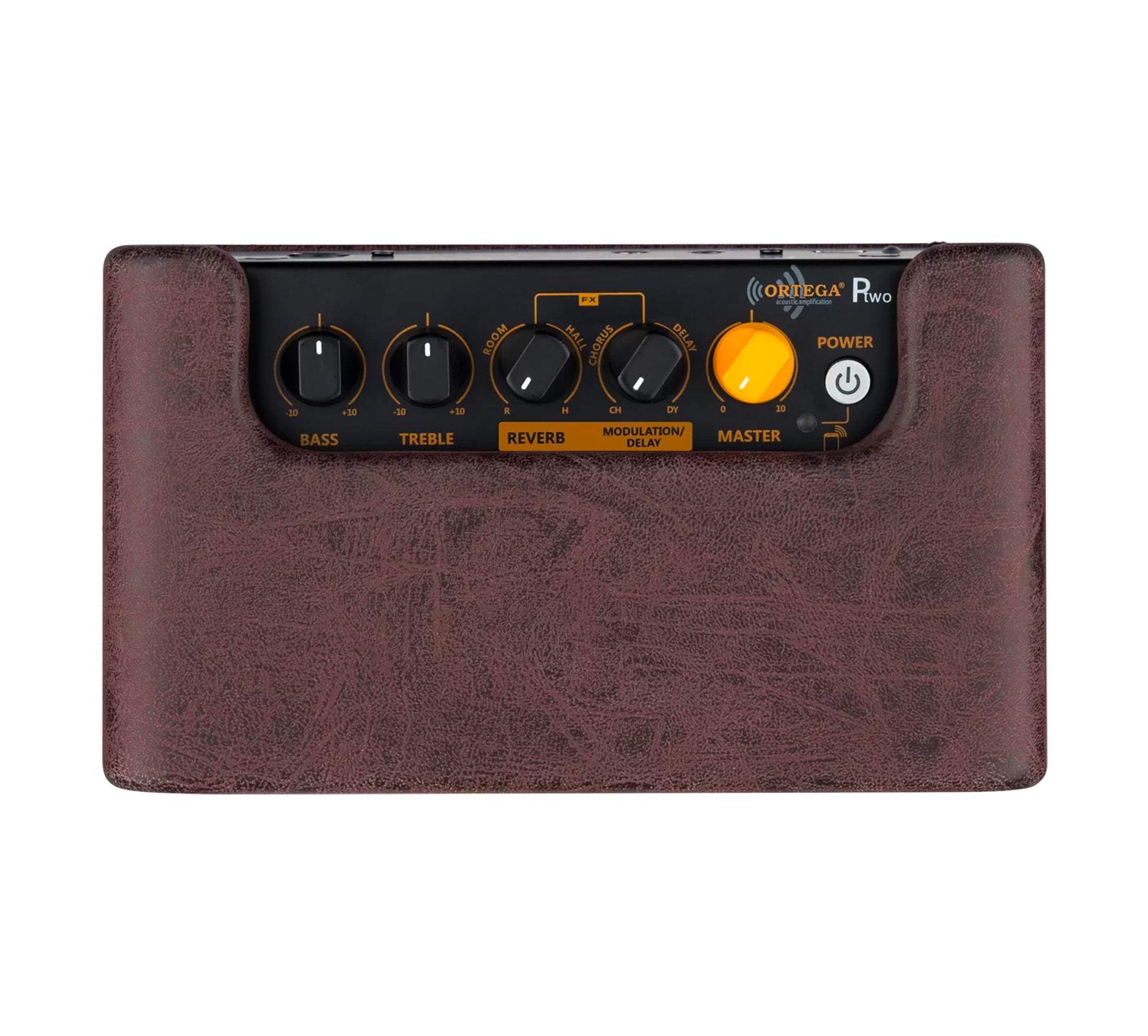 PTWO, ampli combo guitare acoustique 12W,Streaming Bluetooth, sortie casque,delay, reverb & chorus intégrés, simili cuir premium