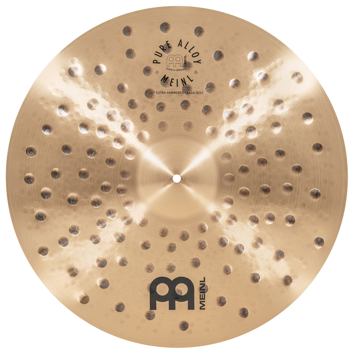 Crash Ride 22" Extra Hammered Meinl Pure Alloy fini traditional martelé