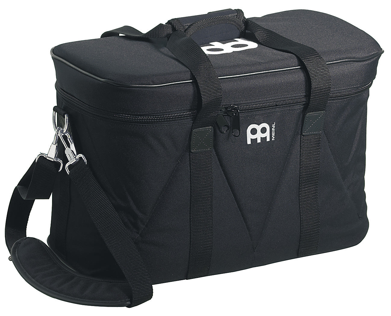 Housse professionnelle pour bongos, jusqu'à 7"1/2 & 9", rembourrée 30mm, 2 poignées, 1 sangle, séparation rembourrée, noir