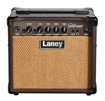 Ampli guitare acoustique 15W, 2x HP 5", 1 canal avec chorus commutable, EQ 3 bandes, switch Shape, 6.5 kg, brun