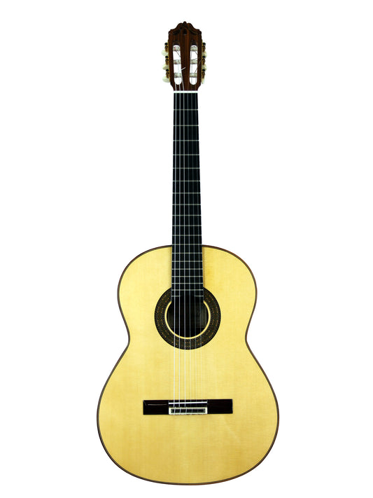 MOD.12, table épicéa massif, f/e palissandre massif, manche cèdre avec insert fibre de carbone, touche ébène, soft case