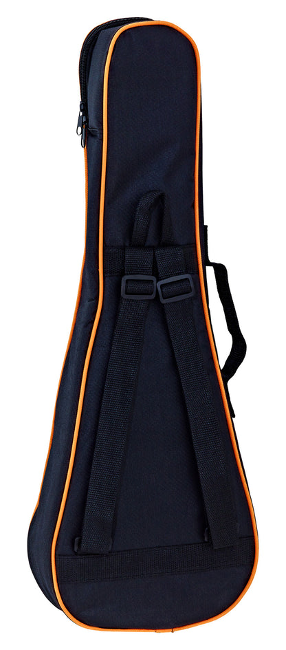 Housse pour ukulélé Concert Pineapple (environ 62 cm), nylon résistant, rembourrée 10 mm, noir