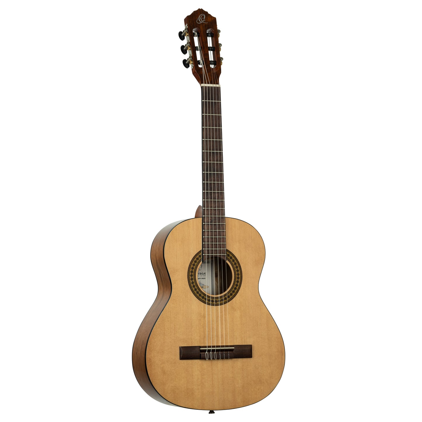 Ortega Picker Pack : guitare 3/4 avec table épicéa, housse, support, accordeur, sangle, jeu de cordes et médiators, naturel