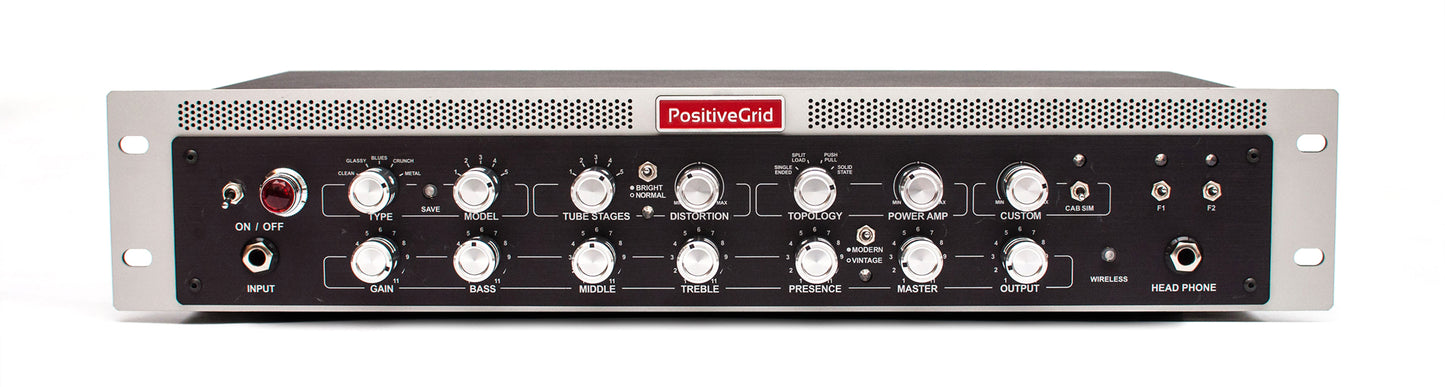 BIAS Rack Amplifier, rack amplifié pour guitare et basse, 600W @ 8 ohms Class D, 4.53 kg, argent