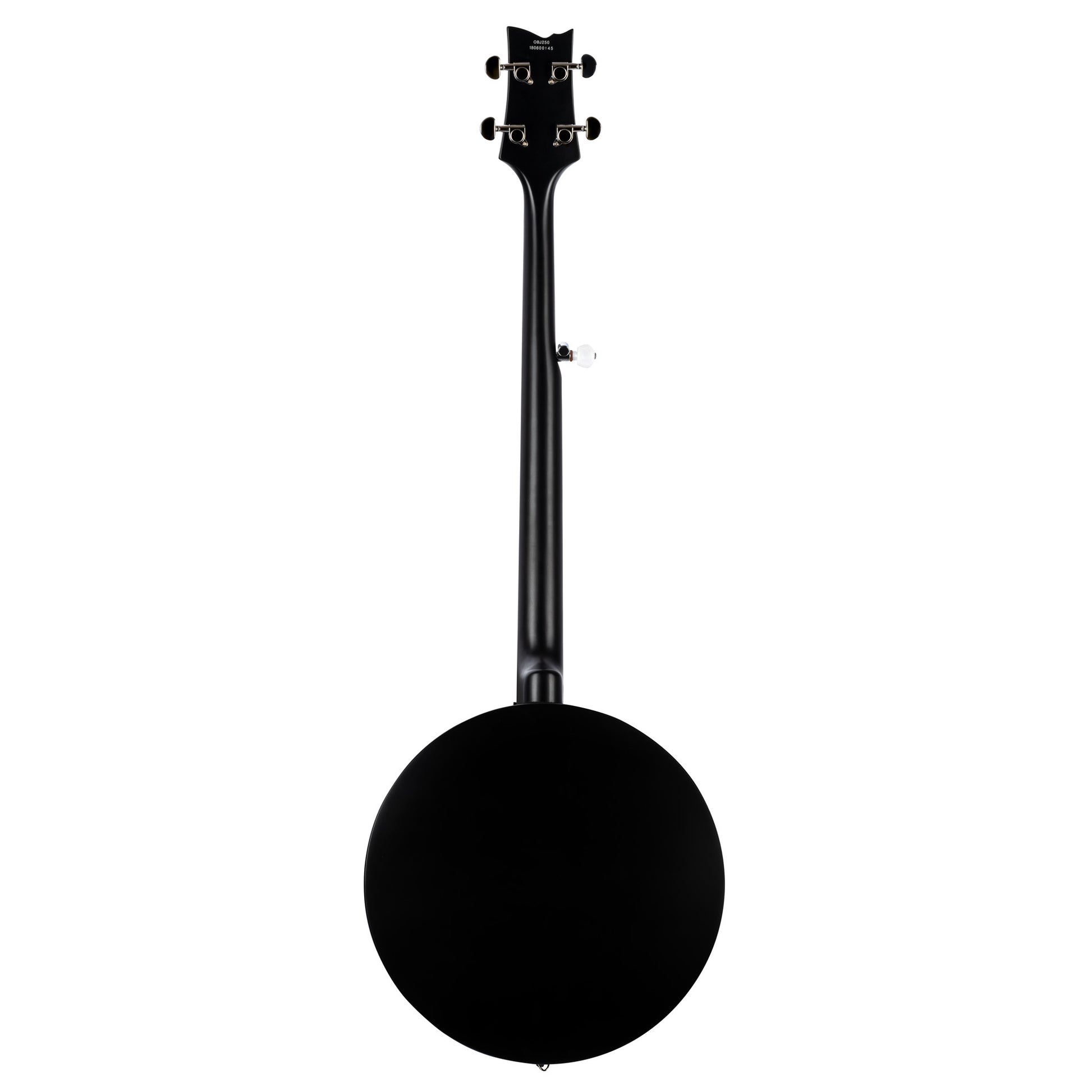 OBJ250, banjo 5 cordes, 24 tirants, cercle acajou, manche acajou, résonateur acajou, housse, noir satiné