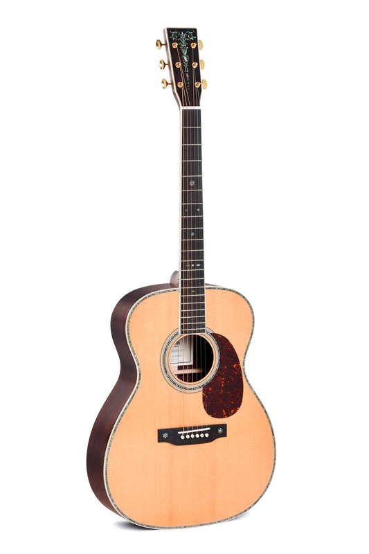 Modèle S000R-41SP, série Custom, Forme 000, table épicéa massif, f/e palissandre massif, touche ébène, soft case, nat. brillant