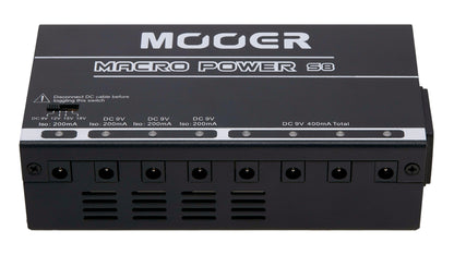 Alimentation MACRO POWER S8, alimentation pour pédales, 8 sorties, noir