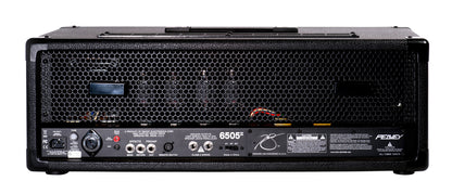 Tête amplifiée à lampes 120W, 2 canaux, EQ 3 bandes, contrôles"Resonance" et"Presence", 2 sorties jack, finition noir