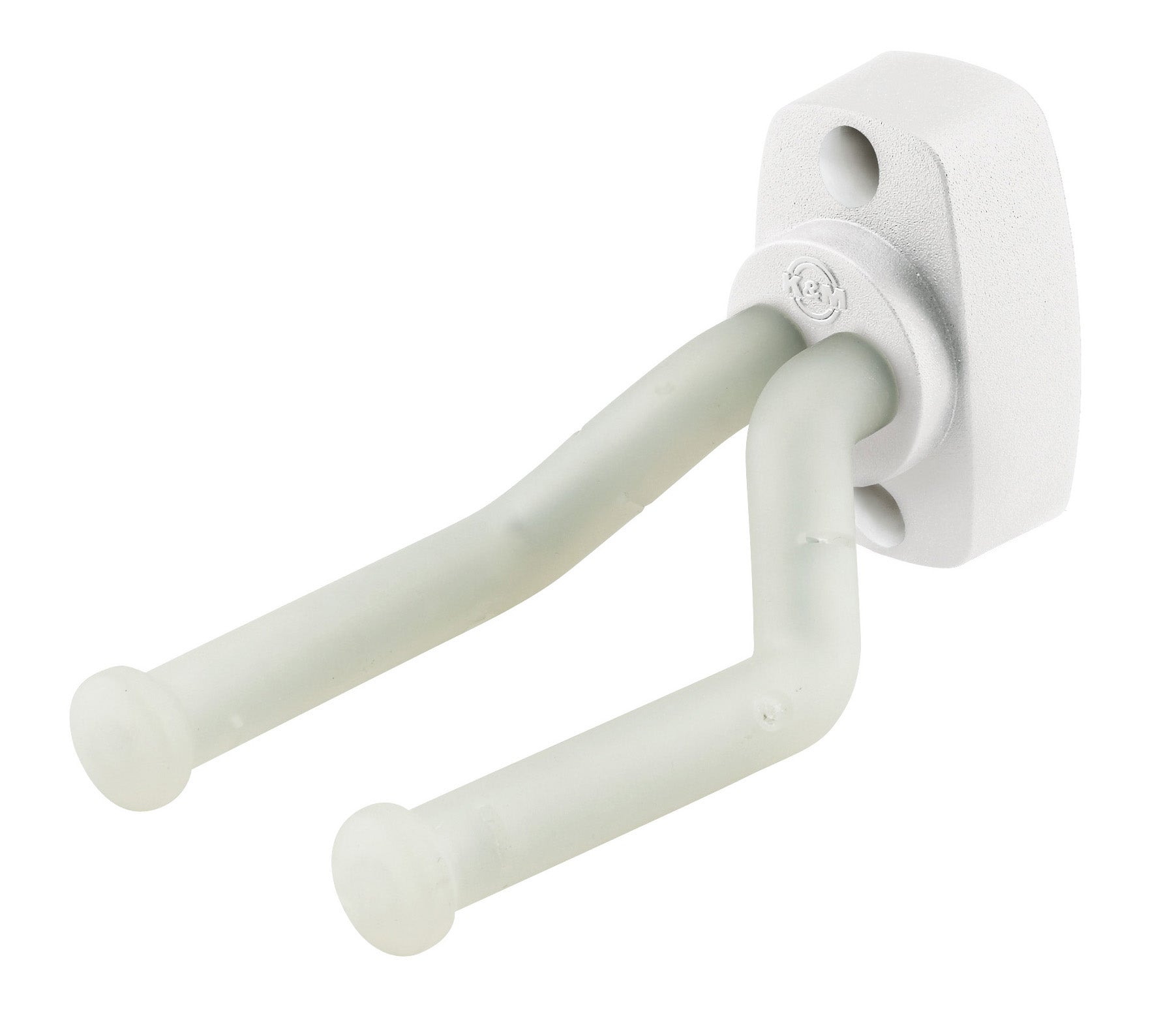 Guitare de face, pince réglable, 2 fixations (entre-axe 52mm), blanc