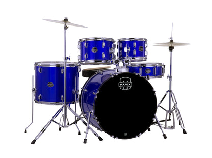 MAPEX COMET STAGE 22 5F BLEU INDIGO COMPLETE AVEC HARDWARE, SIEGE ET CYMBALES