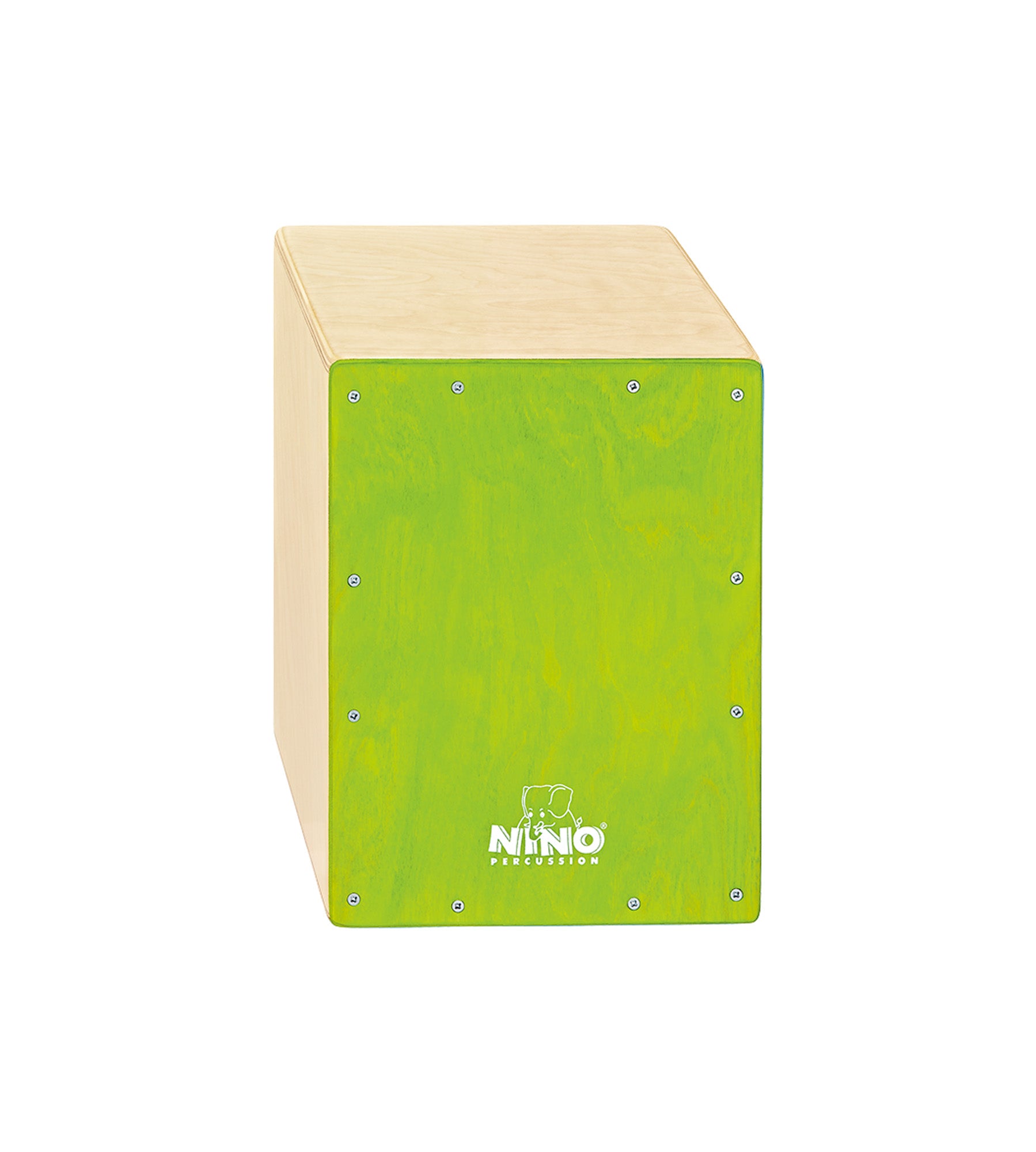 CAJON NINO 13", BOULEAU, FAÇADE VERTE, TIMBRE INTERNE