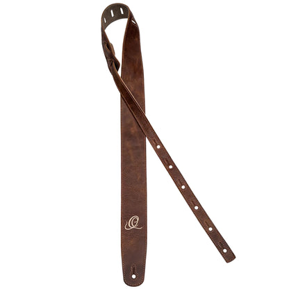 OSSU-50, courroie guitare, série Suede, face et dos cuir suédé, largeur 6 cm, longueur de 92 à 145 cm, vintage malt