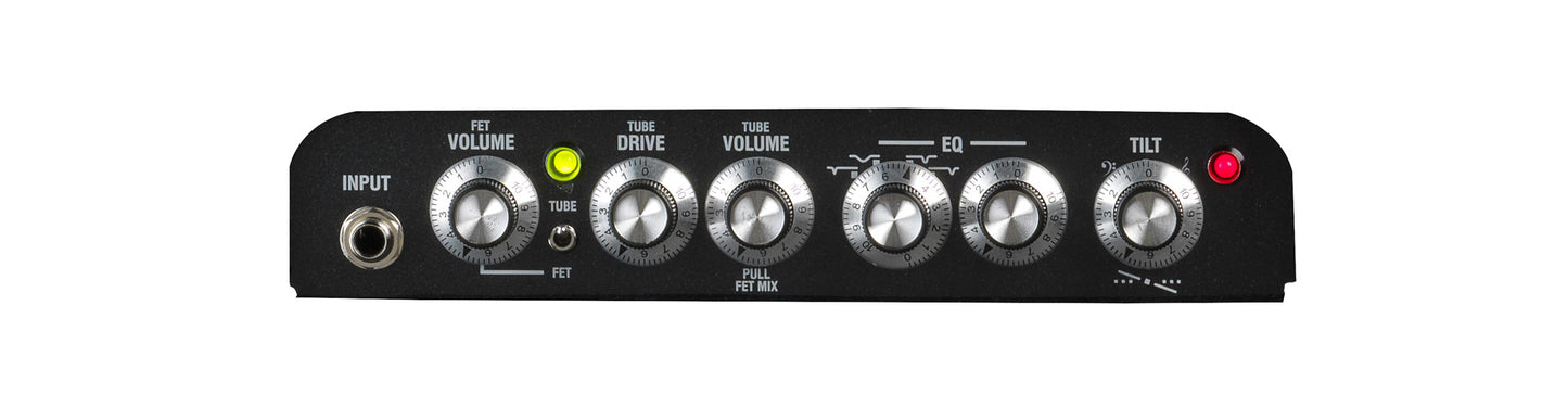 Tête basse amplifiée DB200H, amplification 200W Class D, pré-amplification type lampe et transistor, 2 canaux, noir