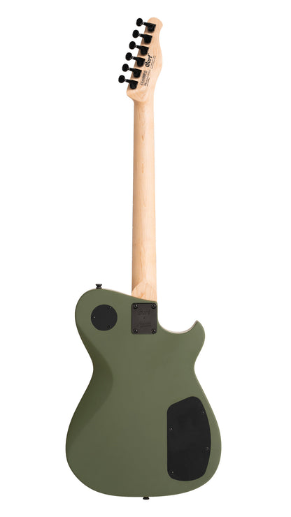 MBM-2HG-B, signature Matt Bellamy, corps tilleul, manche érable, micros,"Kill" bouton, gaucher, vert olive satiné