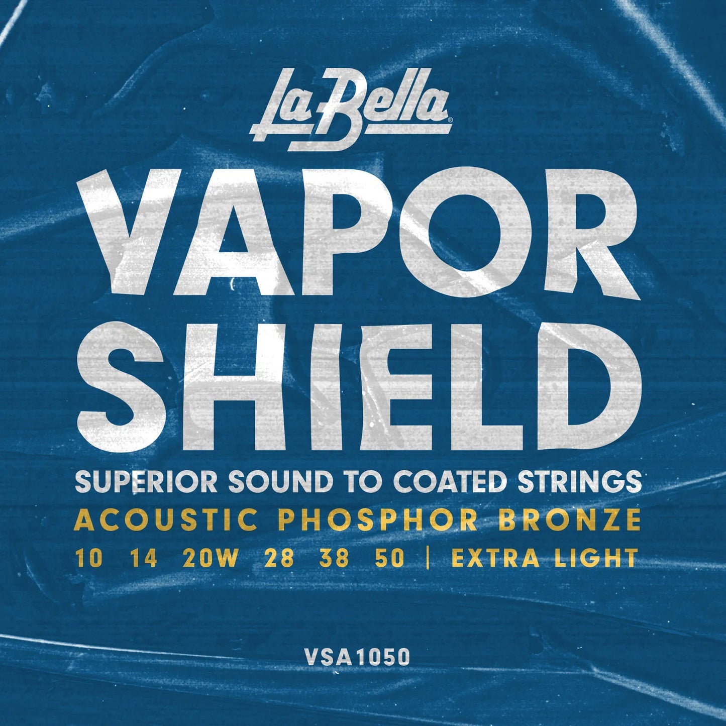 Jeu pour guitare acoustique VAPOR SHIELD, Extra Light (10-14-20W-28-38-50), phosphore bronze et acier avec traitement ionique