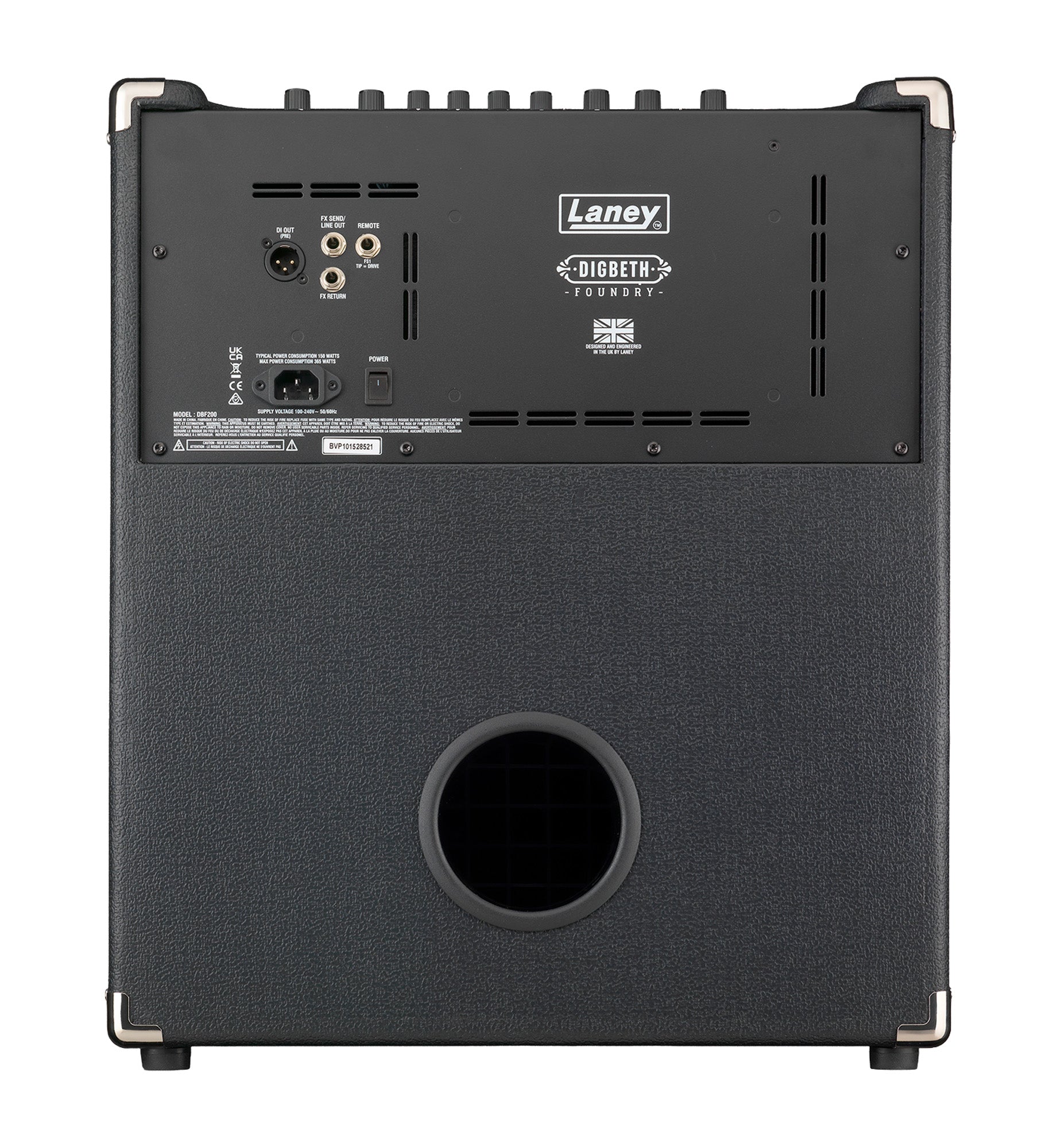 Combo basse DBF200, amplification 200W Class D, 1x HP 15" HH Blue Audio, 2 canaux, EQ 3 bandes, TILT et PRESHAPE, noir