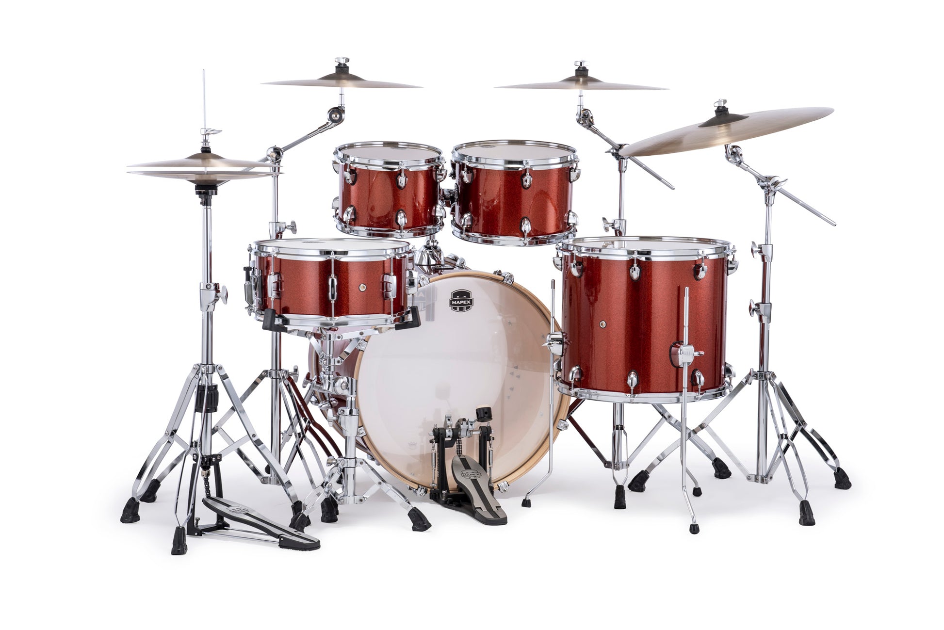 MAPEX MARS BIRCH 5 FUTS FUSION 20 BLOOD ORANGE SPARKLE