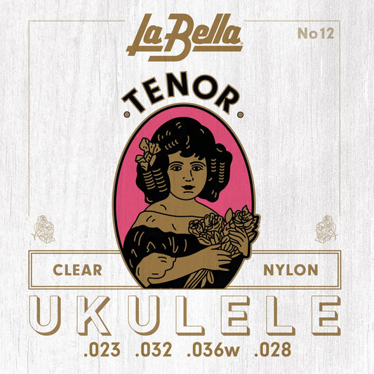 Jeu pour ukulélé ténor NYLON, nylon clair & nylon clair filé aluminium (23-32-36w-28)