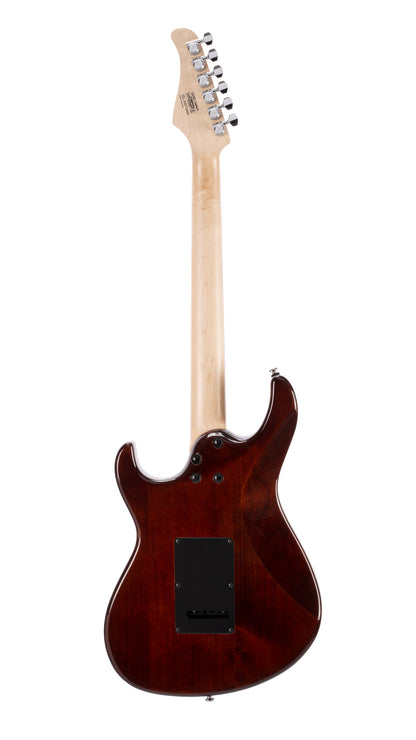 G280 SELECT, corps aulne, table érable flammé, 2 micros simples et 1 double Voiced Tone, trans chameleon purple