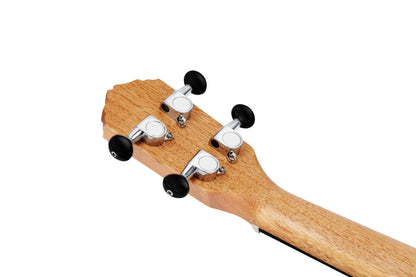 RFU10Z, modèle Soprano, table zebrawood, fond & éclisses zebrawood, manche acajou, housse, naturel satiné