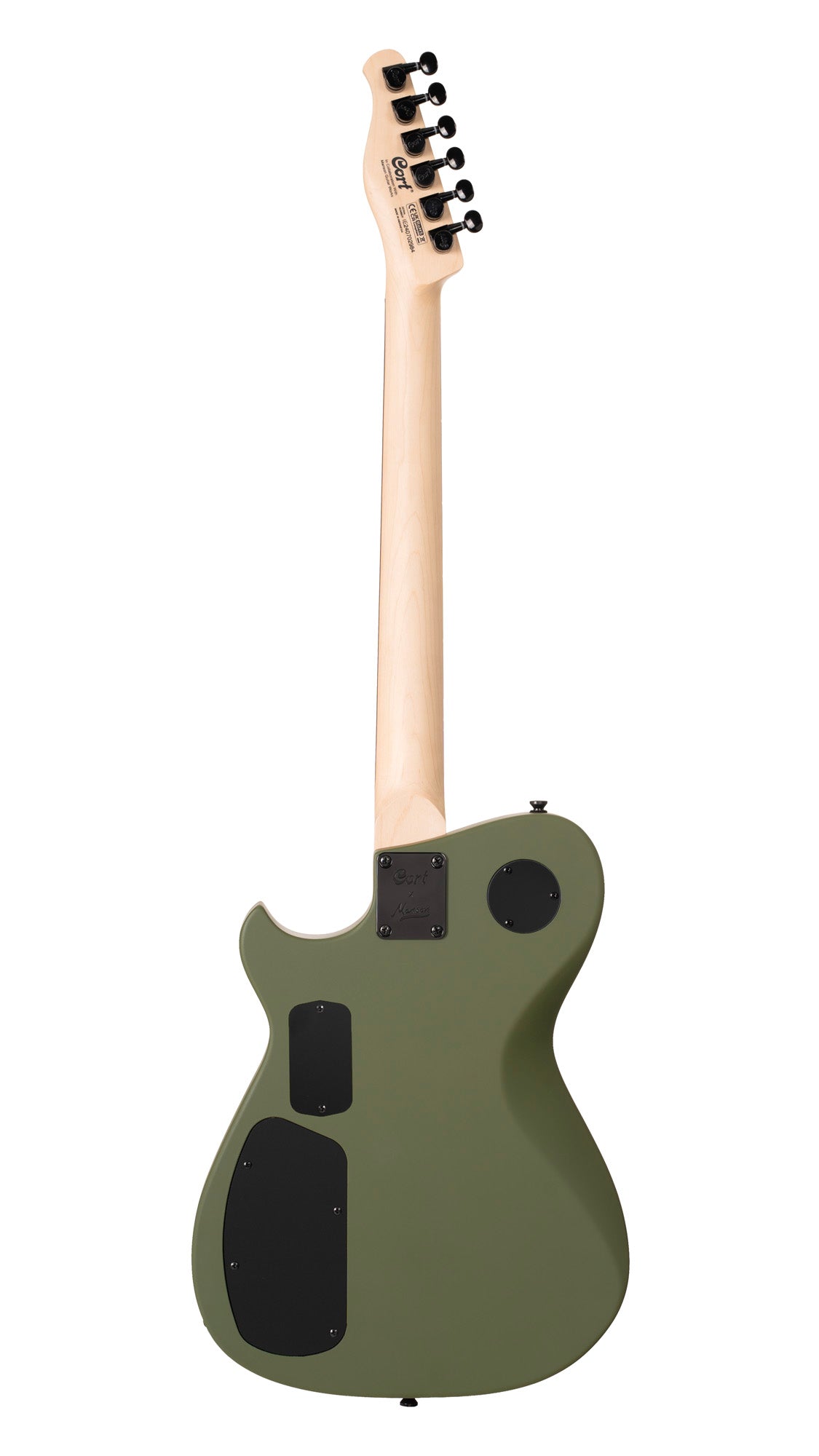 MBM-2H-B-SUS, signature Matt Bellamy, corps tilleul, manche érable, micros Manson & Sustainiac,"Kill" bouton, vert olive satiné