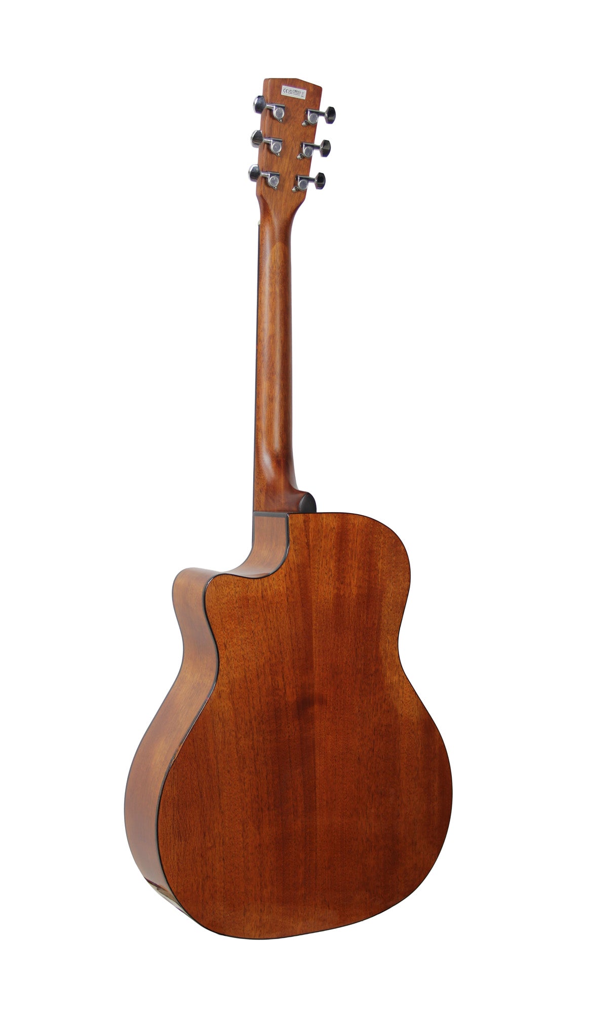 GA-MEDX, table épicéa massif, f/e acajou, manche acajou, touche & chevalet merbau, EQ Cort CE306T, naturel brillant