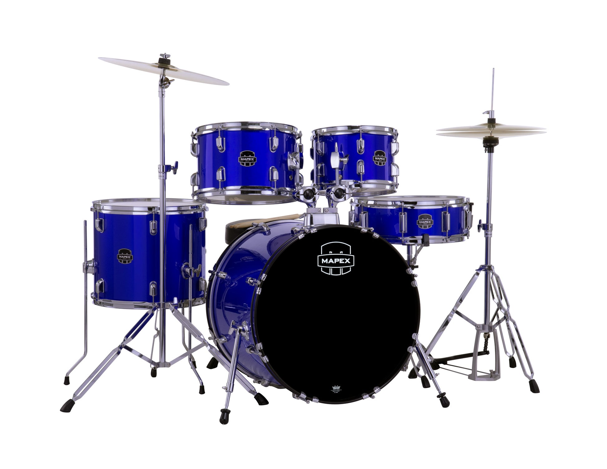 MAPEX COMET FUSION 20 5F BLEU INDIGO COMPLETE AVEC HARDWARE, SIEGE ET CYMBALES