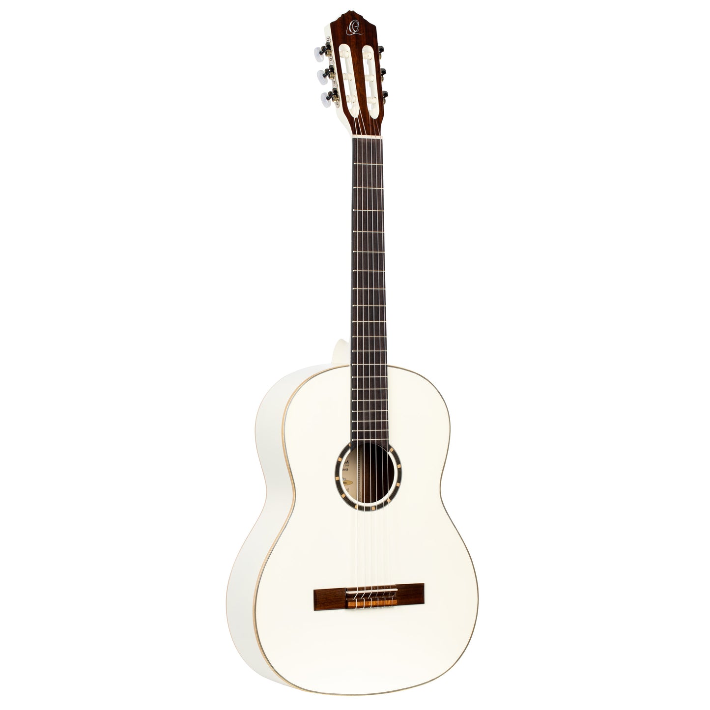 R121SNWH, modèle Slim Neck, table épicéa, fond & éclisses acajou, manche acajou (sillet 48 mm), housse, blanc brillant