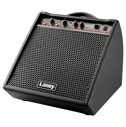 Ampli pour batterie électronique et multipads 80W, HP 10" Custom coaxial + tweeter 3", conception bass reflex, 2 canaux, noir