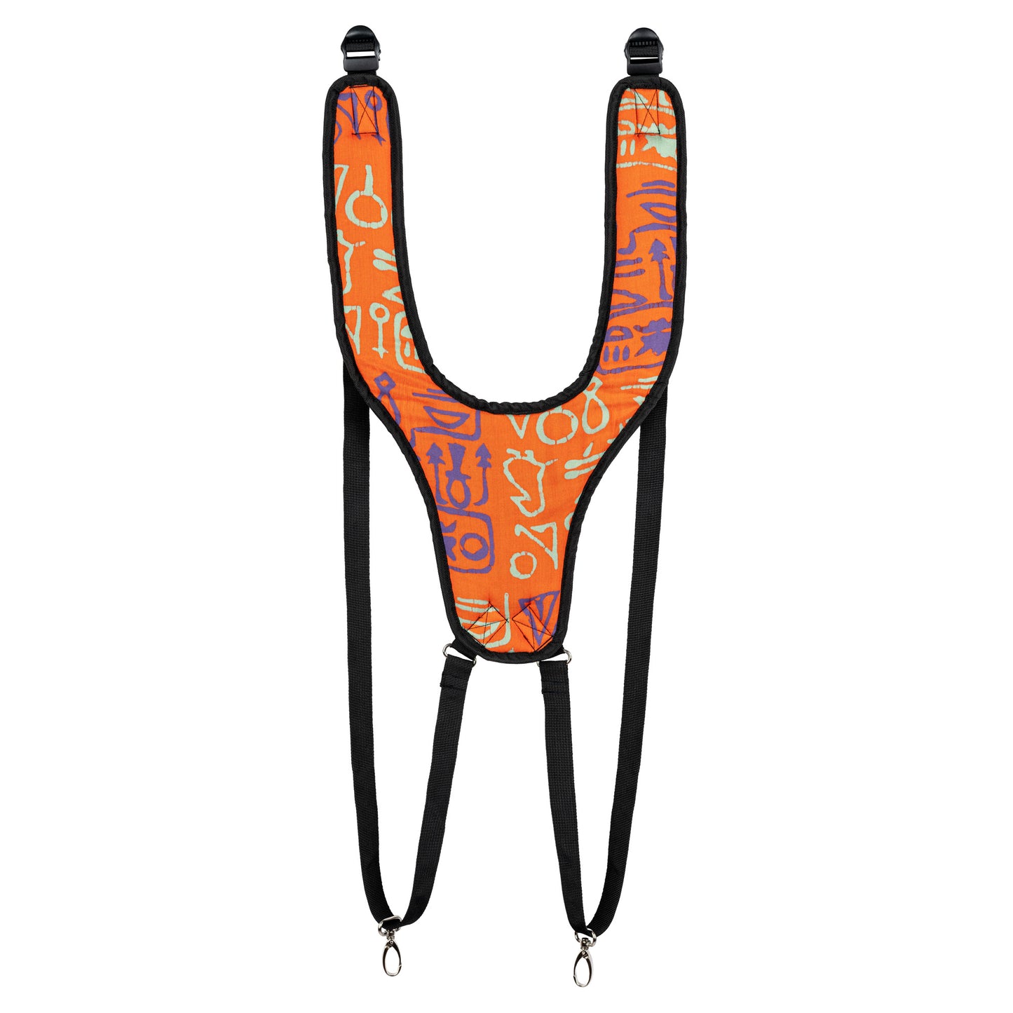 Harnais pro pour djembé, nylon très résistant, longueur ajustable, sangles rembourrées, attache rapide, Pharaoh's Script