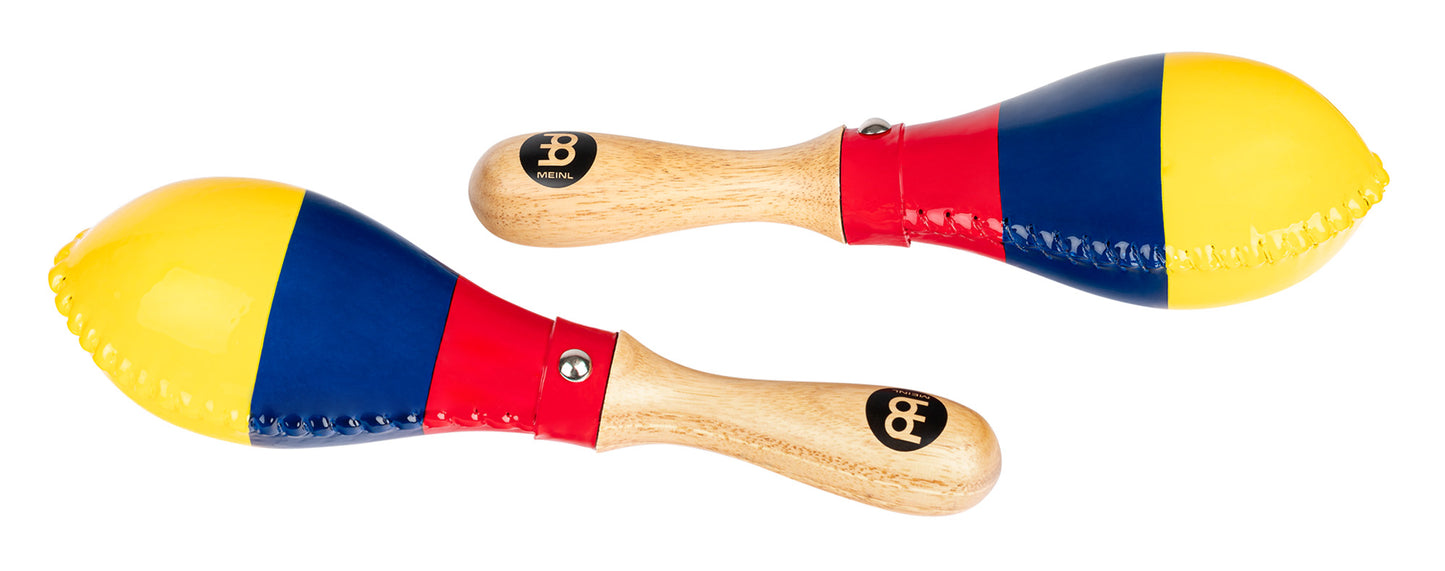 MARACAS MEINL PEAU ANIMALE MODELE STANDARD DRAPEAU COLOMBIEN