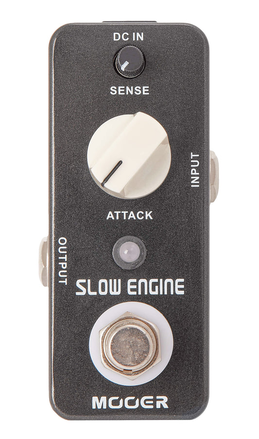 Pédale SLOW ENGINE, slow motion (atténuation de l'attaque pour simuler un son violon), boîtier métal, true bypass, noir