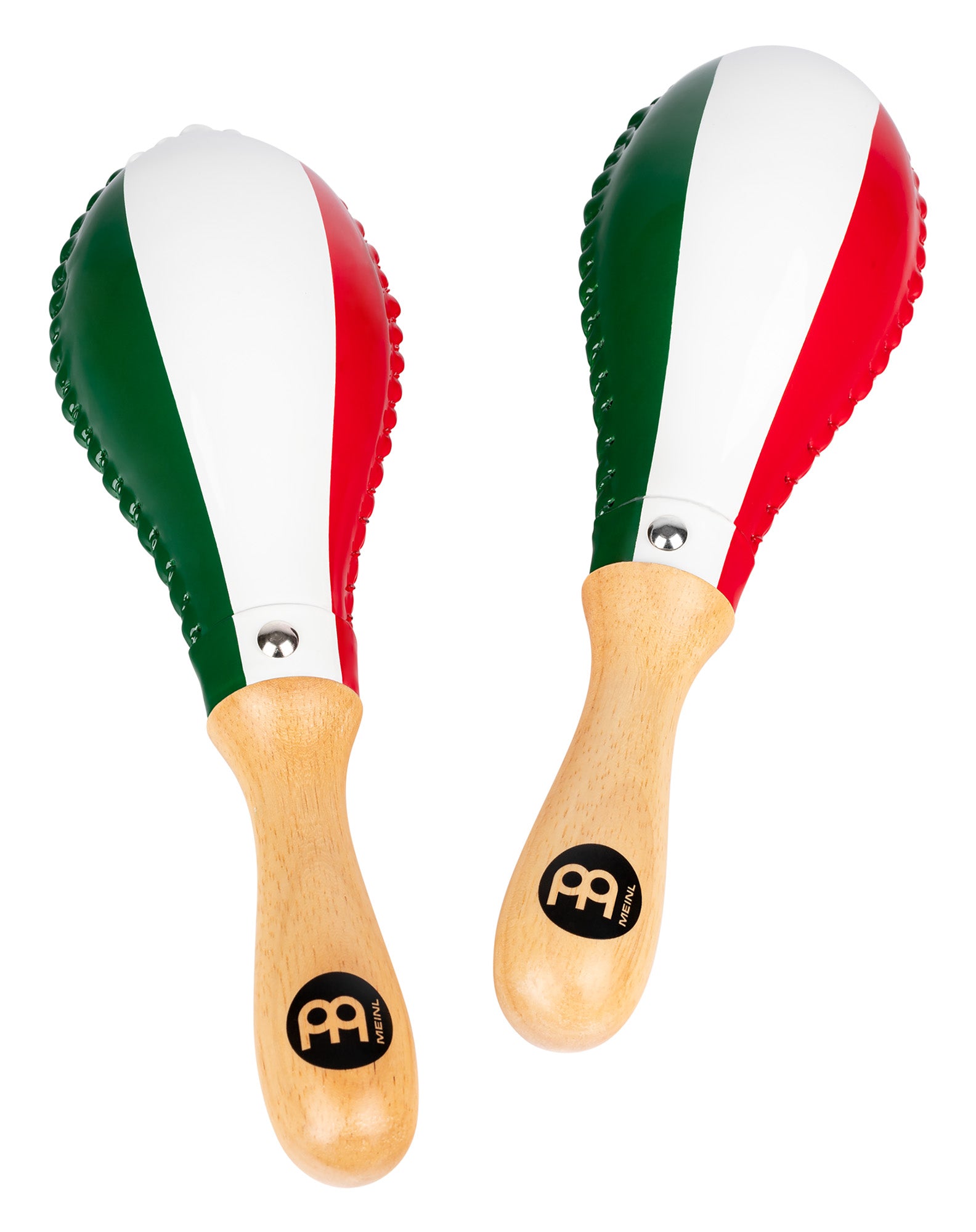 MARACAS MEINL PEAU ANIMALE MODELE STANDARD DRAPEAU MEXICAIN