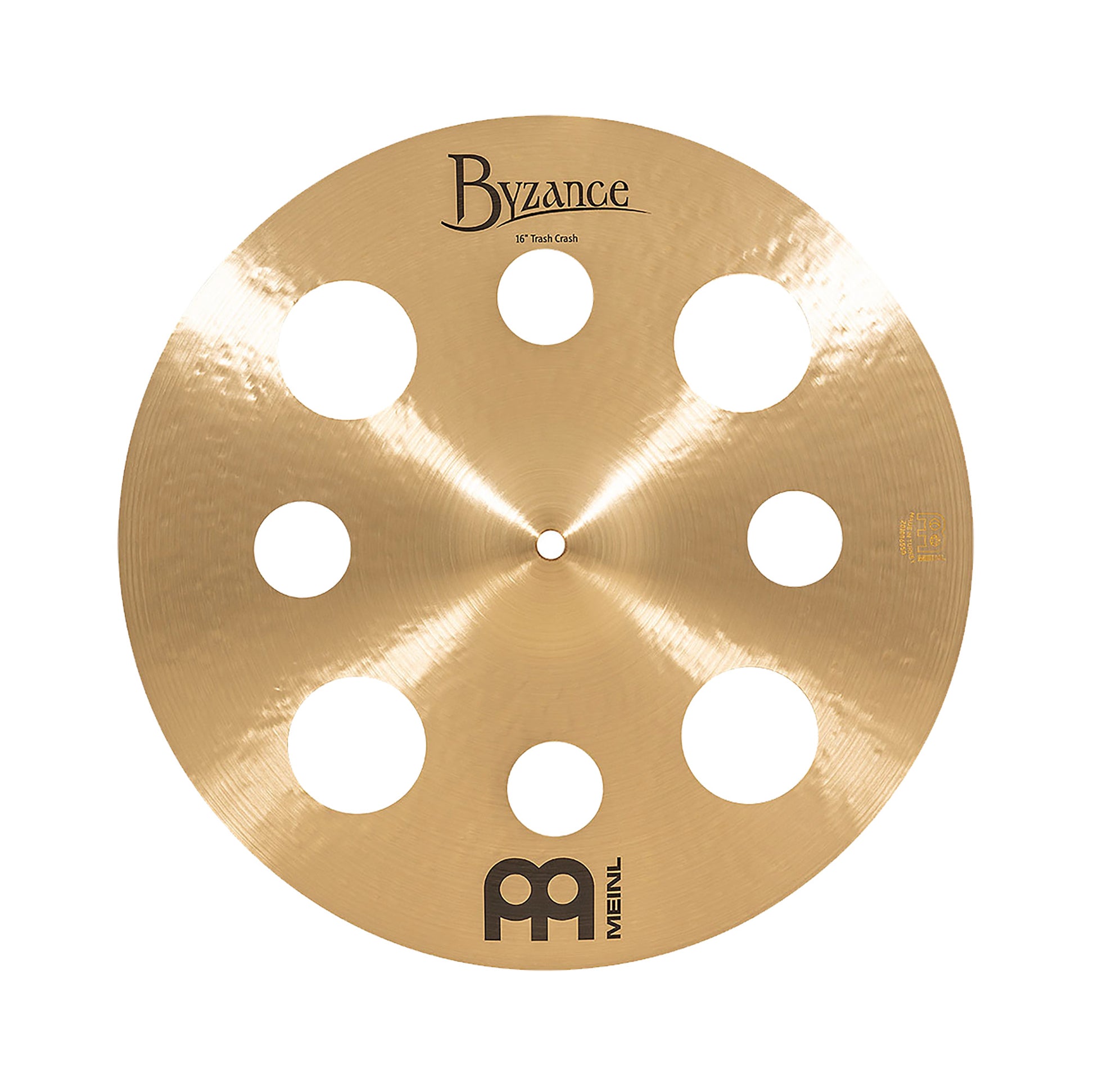 TRASH CRASH MEINL BYZANCE 16" TRADITIONAL, ALLIAGE BRONZE B20, MARTELÉE A LA MAIN, FINITION TRADITIONNELLE
