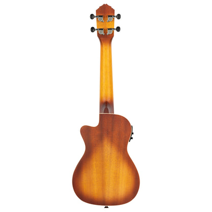 RUDAWN-CE, modèle Concert pan coupé, EQ Ortega MagusUke, table okoumé, fond & éclisses okoumé, dawn sunburst satiné