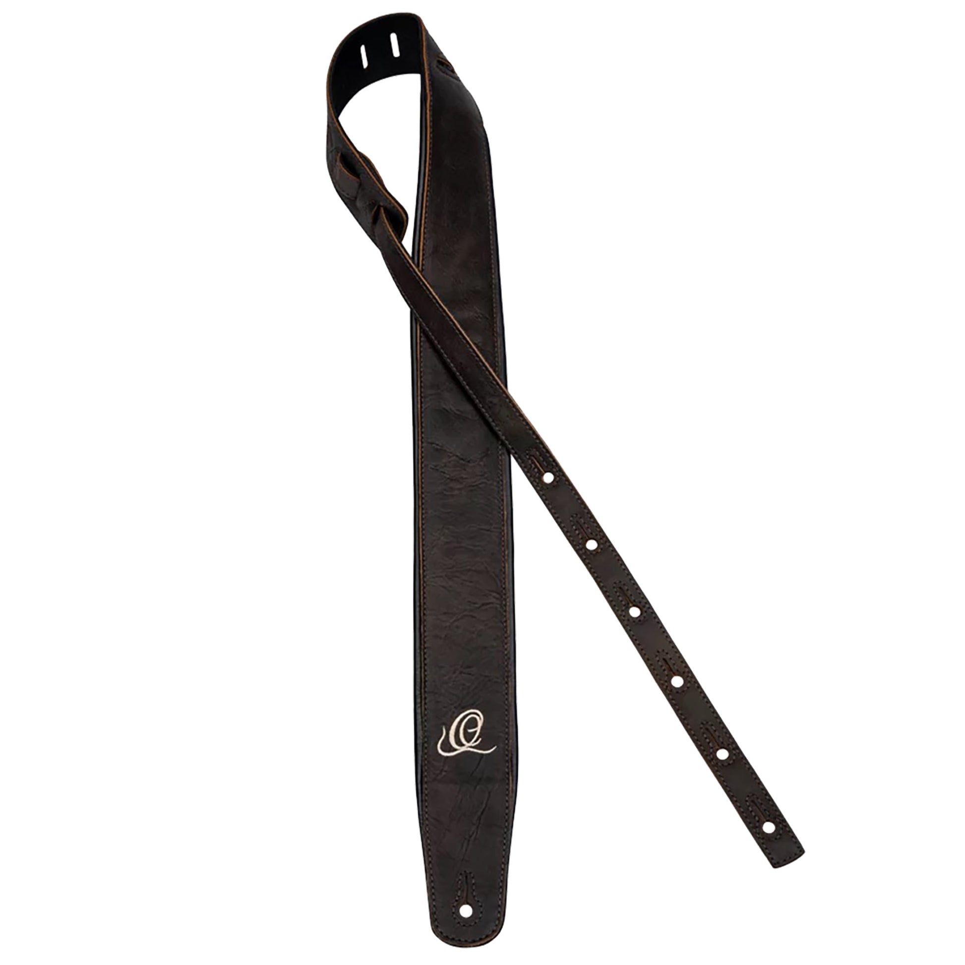 OSCL-6, courroie guitare, série Classic, face cuir, dos PVC (vegan), largeur 7 cm, longueur 145 cm, vintage bronze