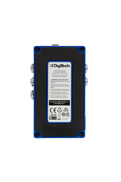 Pédale JamMan Solo HD, looper, enregistreur et sampler stéréo, avec alimentation, bleu.