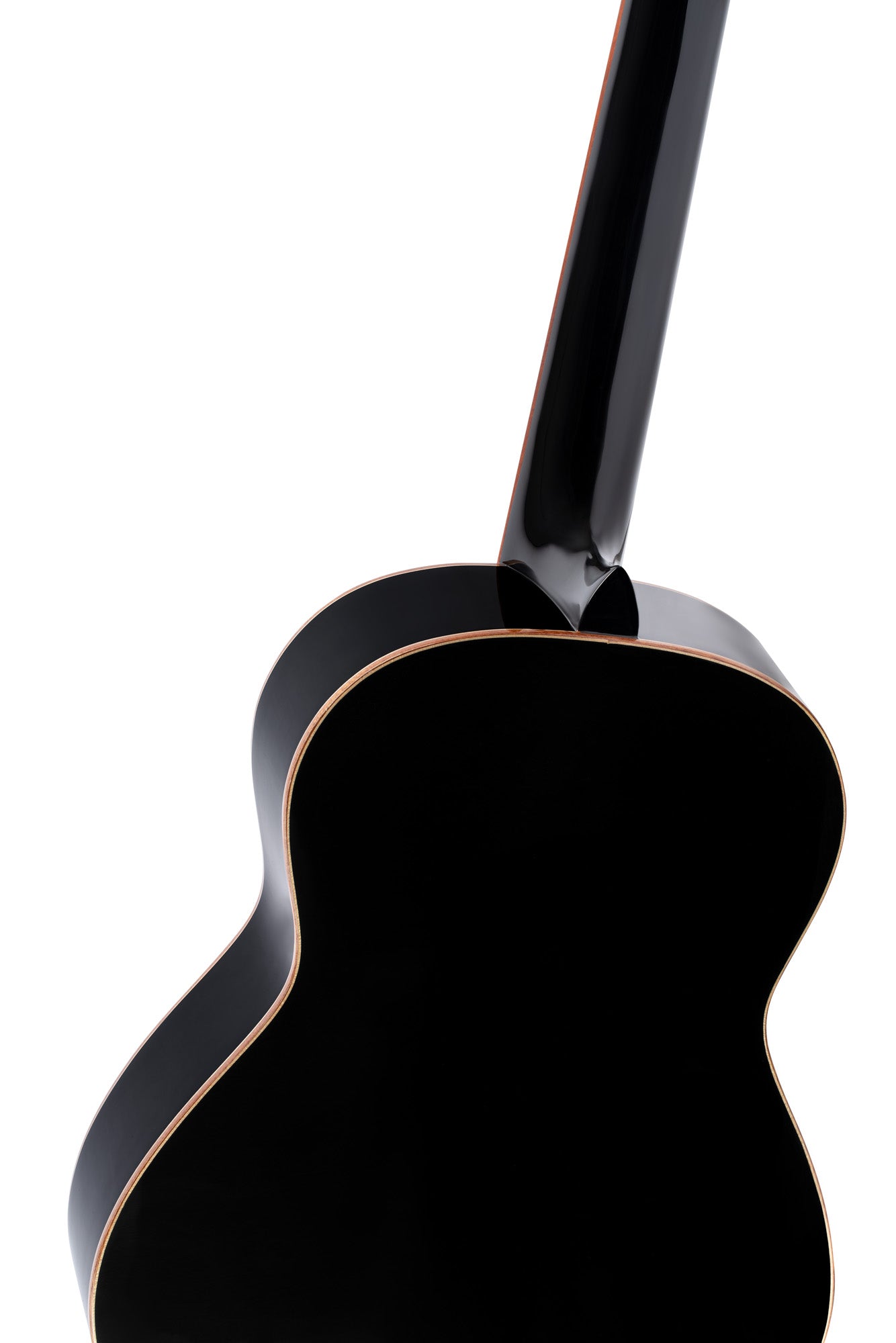 R221-3/4, table épicéa, fond & éclisses acajou, manche acajou (sillet 45 mm), housse, noir brillant