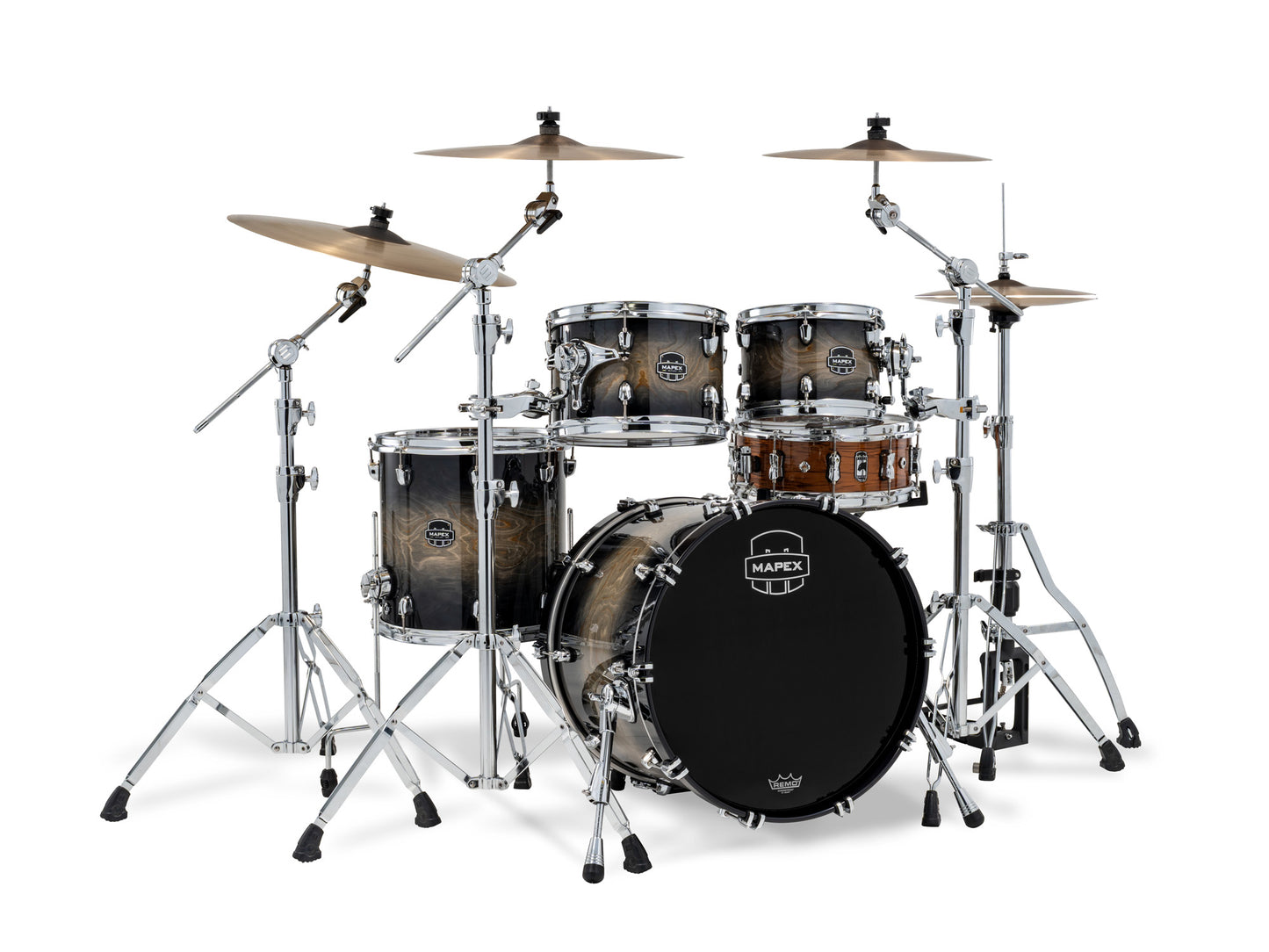 MAPEX SATURN 4 FUTS BLACK INK BURST